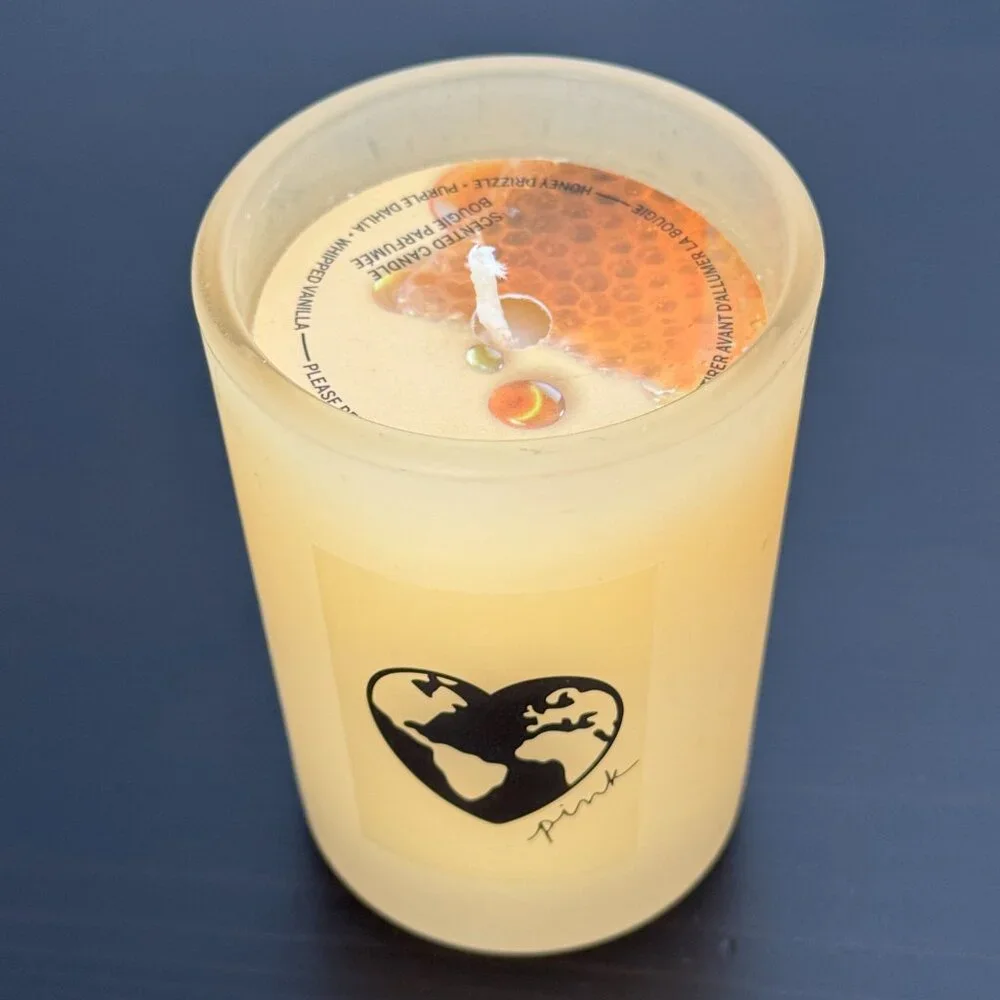 Victoria’s Secret PINK Honey Single Wick Scented Candle + Wildflower Seeds Cover